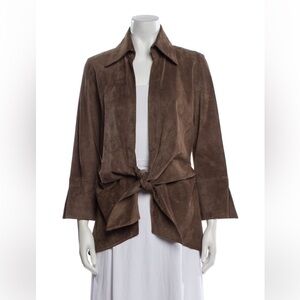 Finley Women's Brown Leather Jacket Shaket